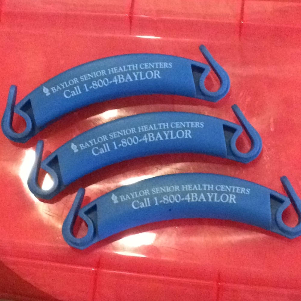 Set of 3 Baylor Senior Healthcare bag 6” handles